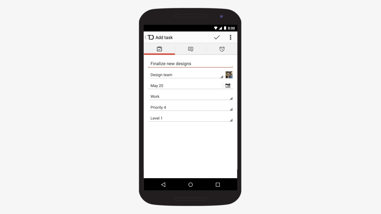 Todoist for Android old to new transformation
