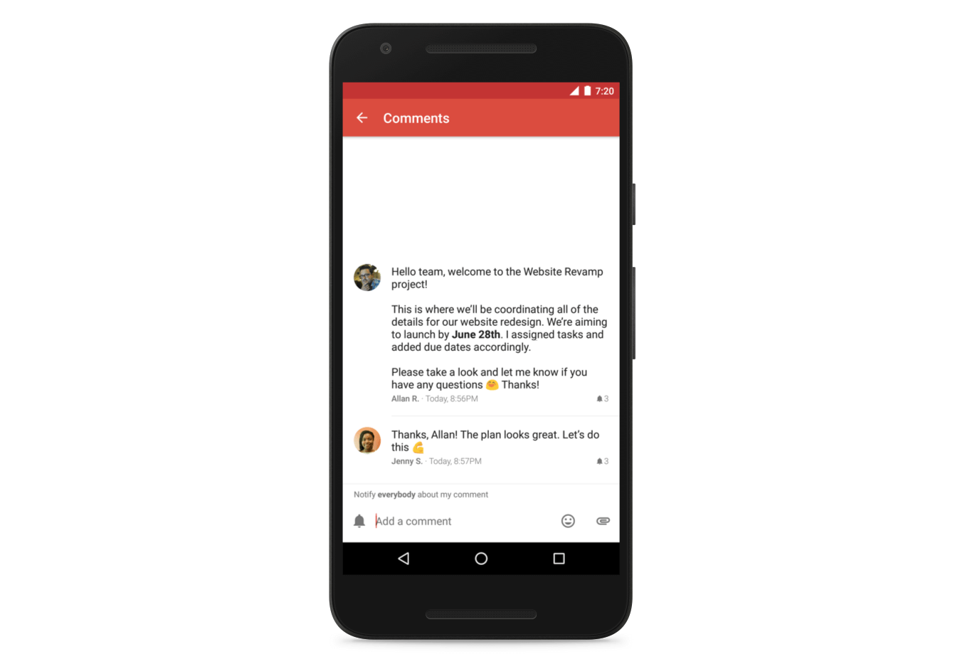 Project Comments android