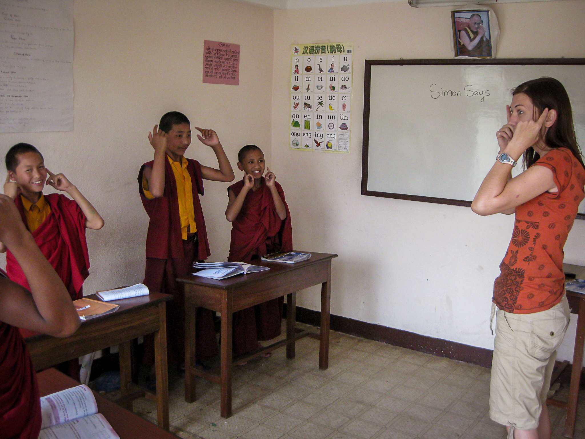 teaching English monks Nepal digital nomad travel