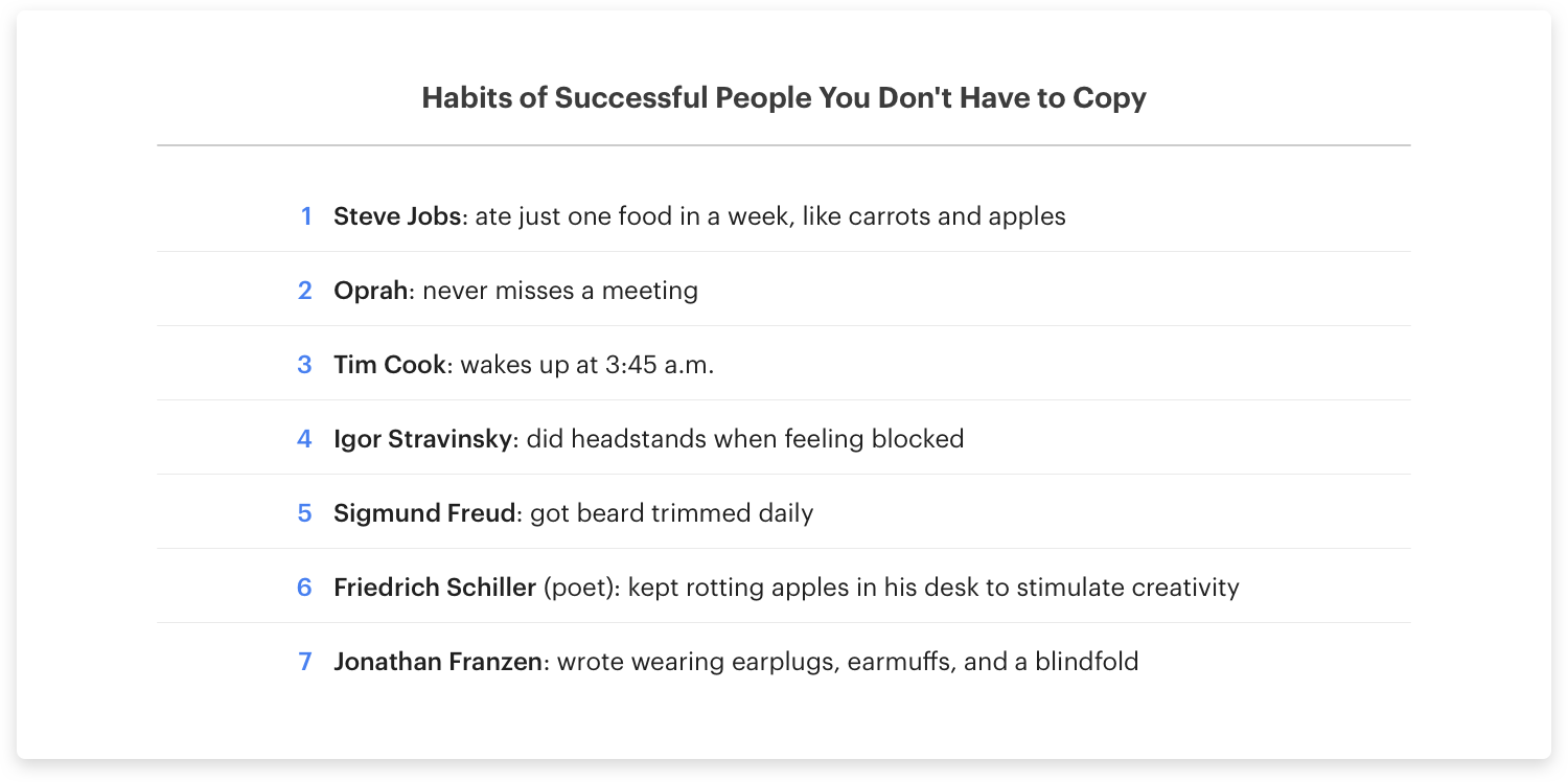 highly successful people habits
