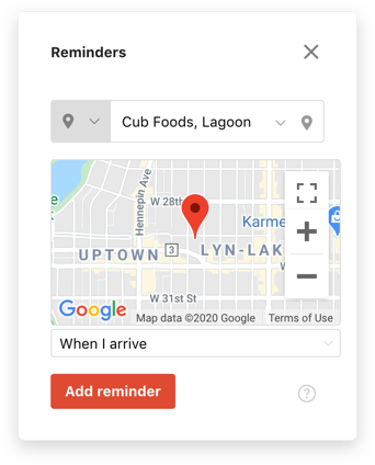location based reminder