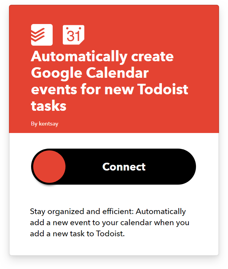 Create a two-way sync between Todoist and Google Calendar