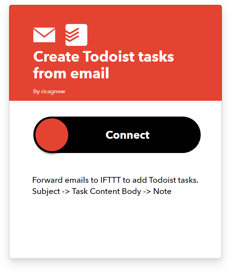 Create Todoist tasks from your emails