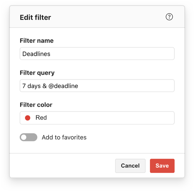  Deadlines filter query