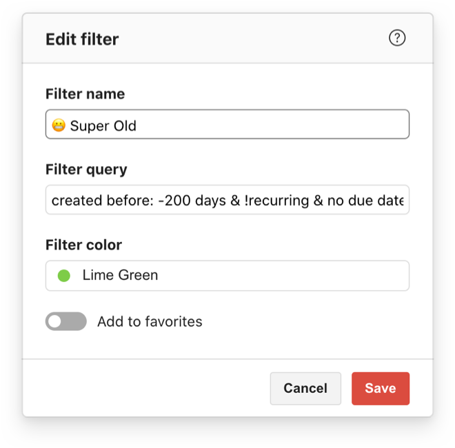 super old filter query