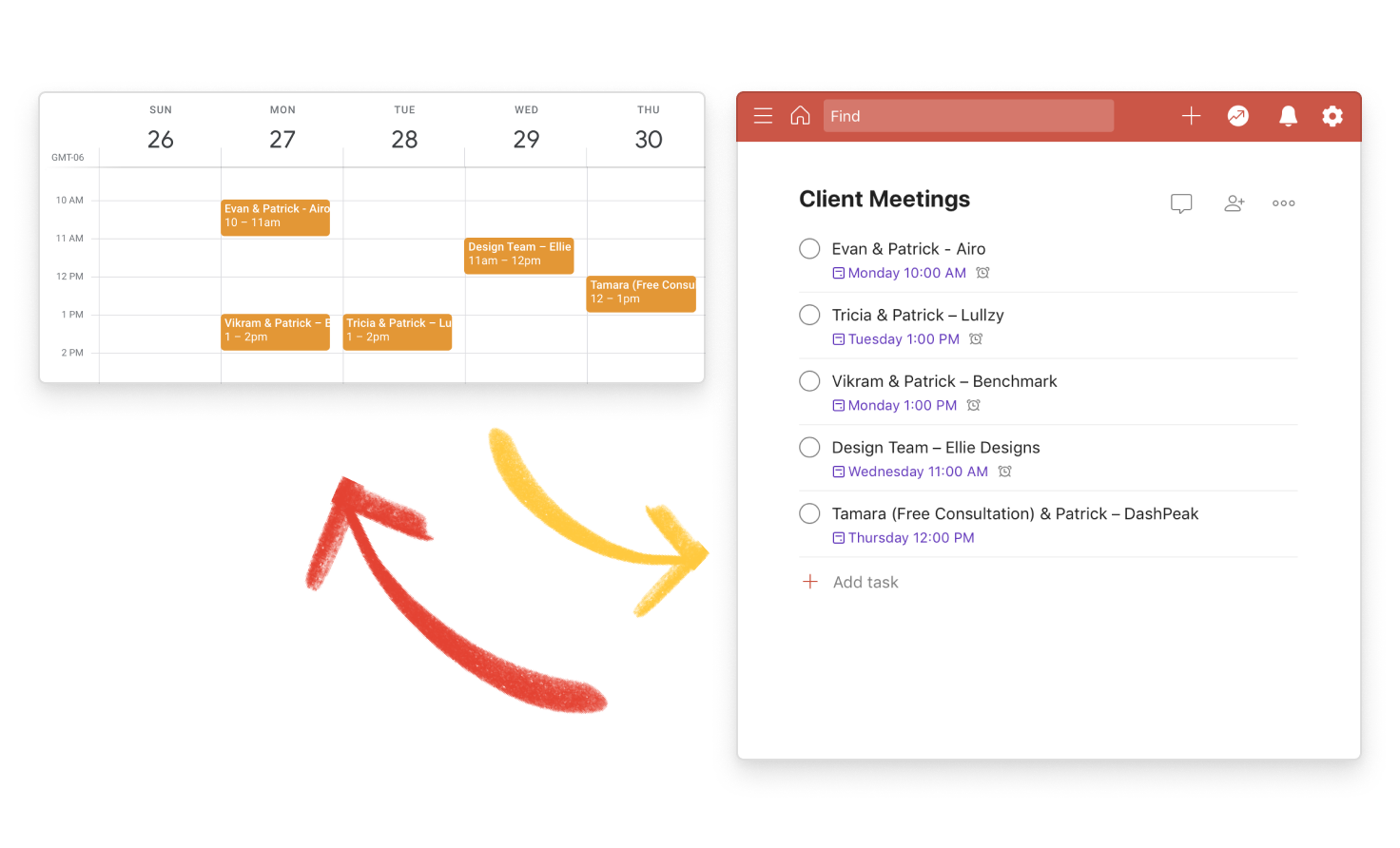 Keep your client meetings synced in Todoist and Google Calendar