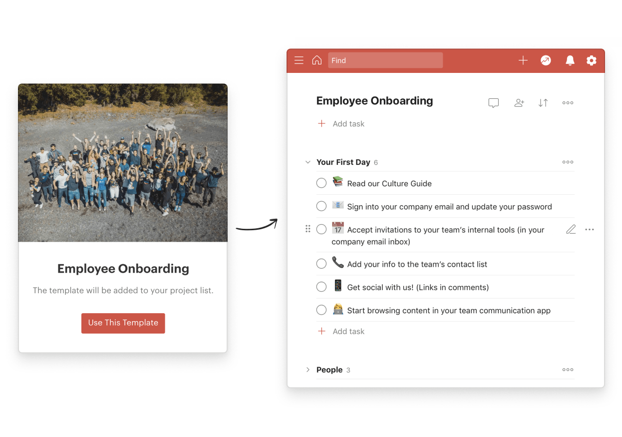todoist for managers Importing Todoist Template for “Employee Onboarding