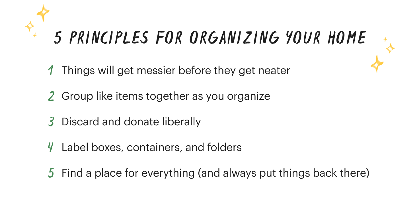 Five principles to organize your home