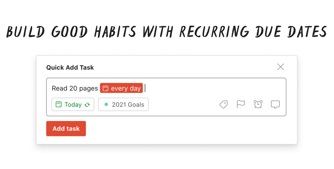 How to Set and Track Goals Todoist recurring due dates